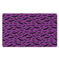 Purple And Black Halloween Bat Print Polyester Doormat
