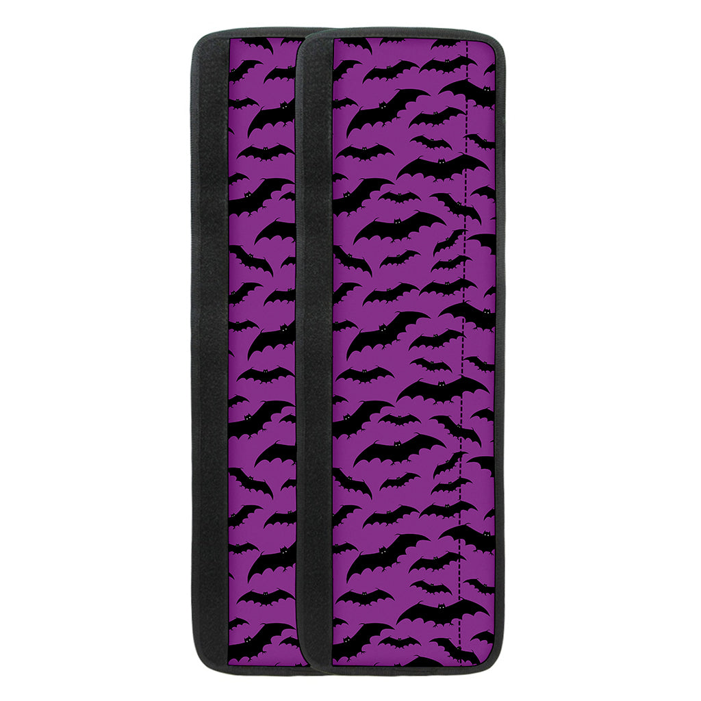 Purple And Black Halloween Bat Print Refrigerator Handle Covers