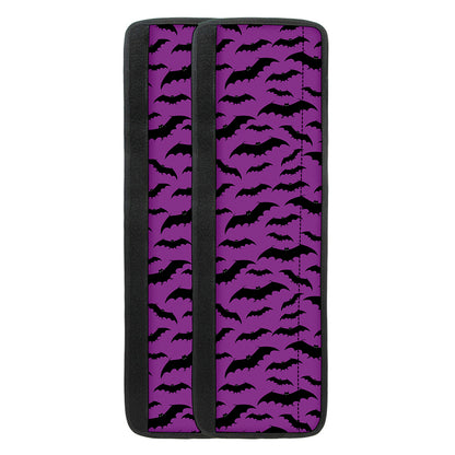 Purple And Black Halloween Bat Print Refrigerator Handle Covers