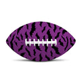 Purple And Black Halloween Bat Print Rugby Ball
