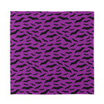 Purple And Black Halloween Bat Print Silk Bandana