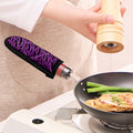Purple And Black Halloween Bat Print Skillet Handle Cover