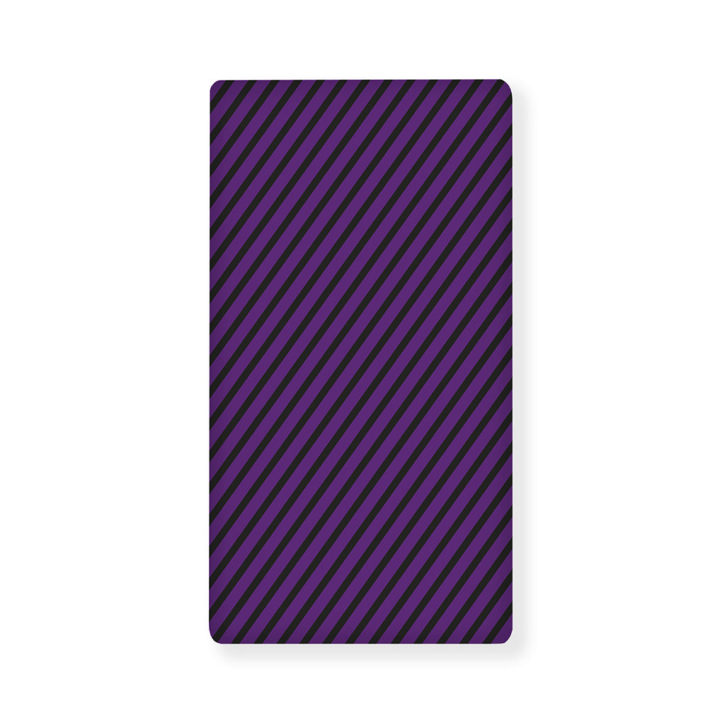 Purple And Black Halloween Pattern Print Baby Crib Sheet