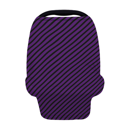 Purple And Black Halloween Pattern Print Baby Seat Cover