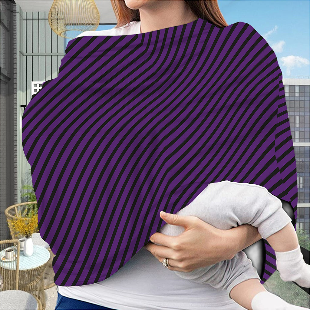 Purple And Black Halloween Pattern Print Baby Seat Cover