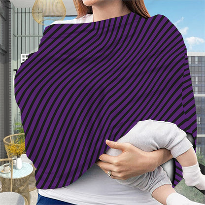 Purple And Black Halloween Pattern Print Baby Seat Cover