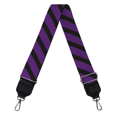Purple And Black Halloween Pattern Print Bag Strap