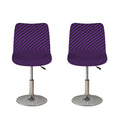 Purple And Black Halloween Pattern Print Bar Stool Covers