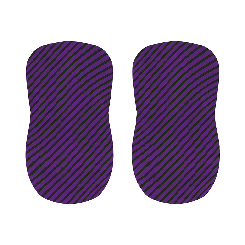 Purple And Black Halloween Pattern Print Bar Stool Covers