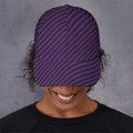 Purple And Black Halloween Pattern Print Baseball Cap