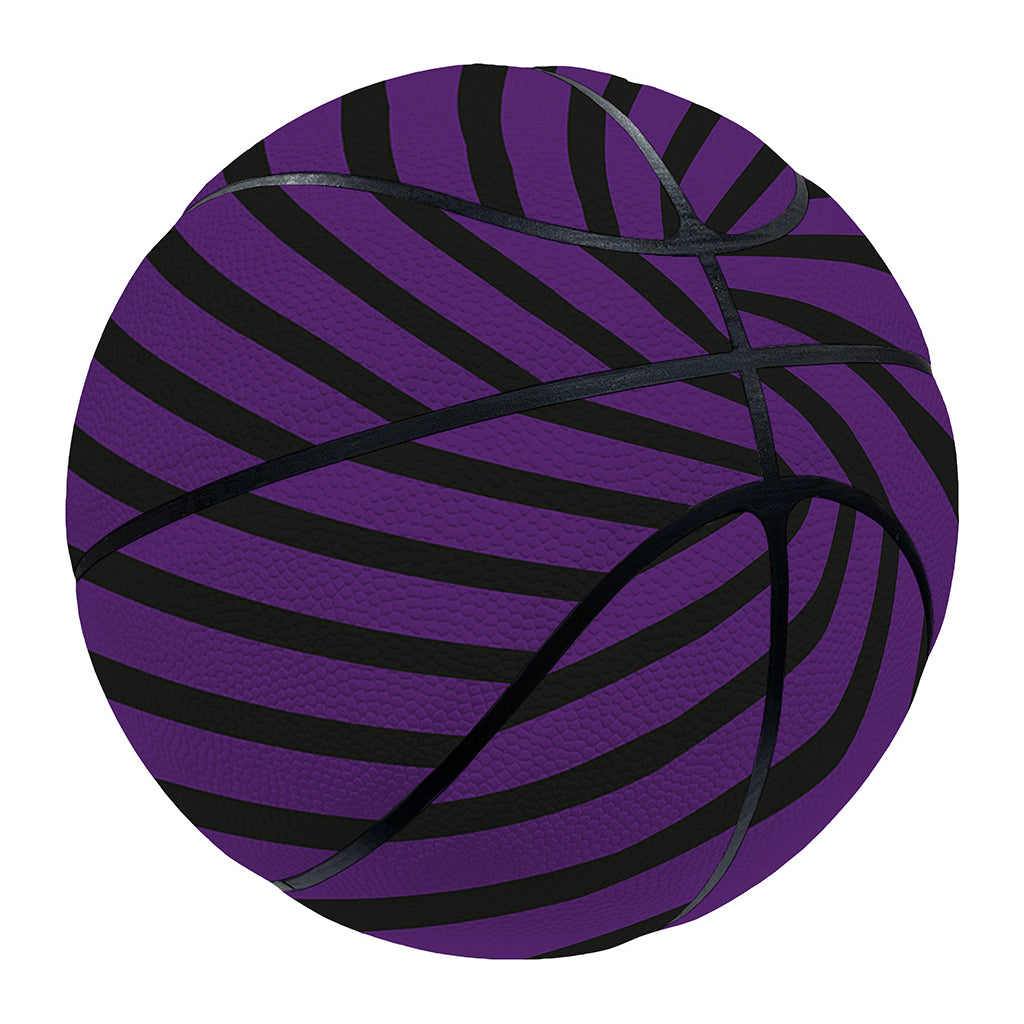 Purple And Black Halloween Pattern Print Basketball