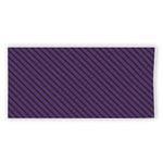 Purple And Black Halloween Pattern Print Beach Towel