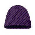 Purple And Black Halloween Pattern Print Beanie