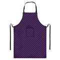 Purple And Black Halloween Pattern Print Bib Apron With Pocket