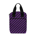 Purple And Black Halloween Pattern Print Bible Tote Bag