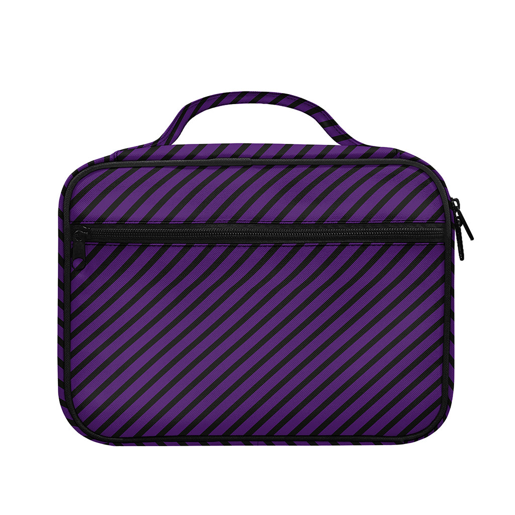 Purple And Black Halloween Pattern Print Briefcase Bible Bag