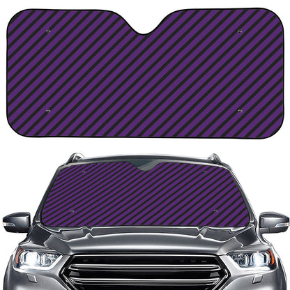 Purple And Black Halloween Pattern Print Car Windshield Sun Shade