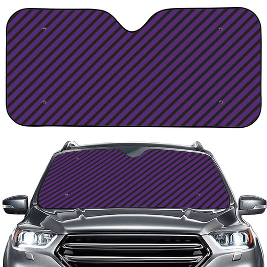 Purple And Black Halloween Pattern Print Car Windshield Sun Shade
