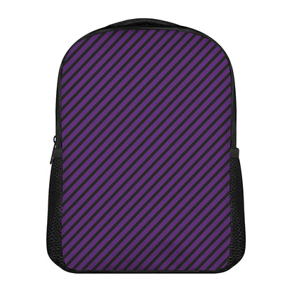 Purple And Black Halloween Pattern Print Casual Backpack