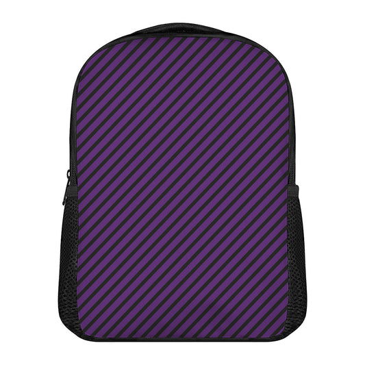 Purple And Black Halloween Pattern Print Casual Backpack