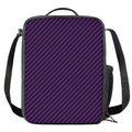 Purple And Black Halloween Pattern Print Crossbody Lunch Bag
