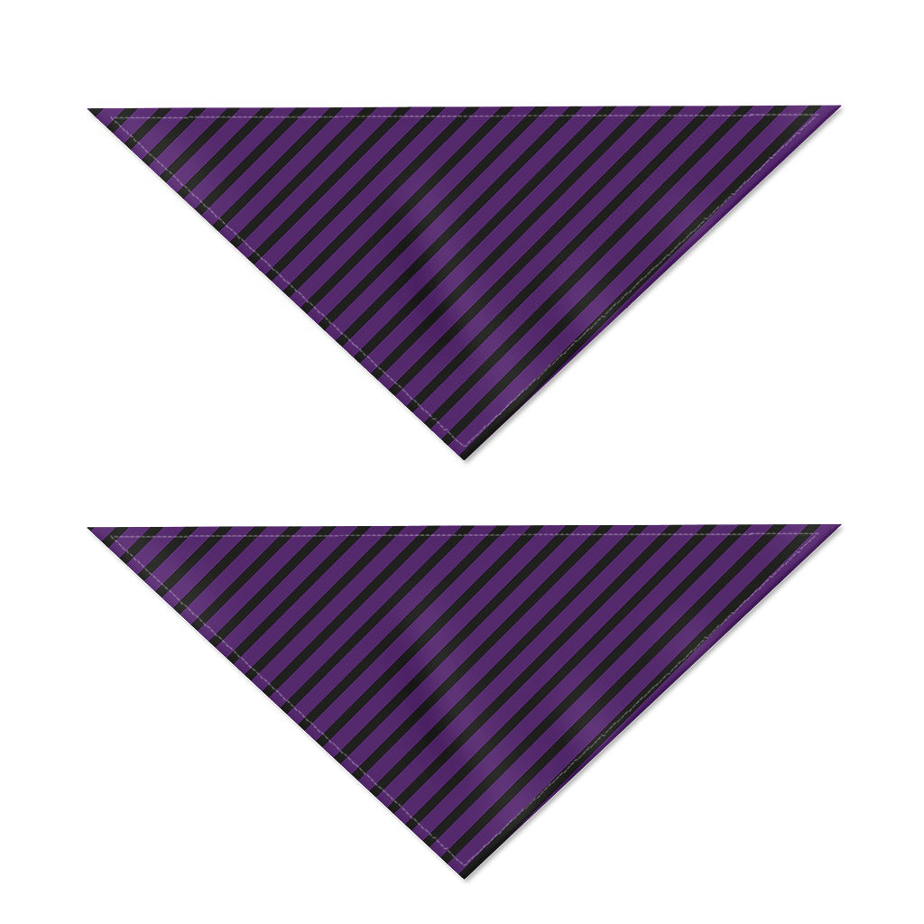 Purple And Black Halloween Pattern Print Dog Bandana