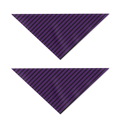 Purple And Black Halloween Pattern Print Dog Bandana