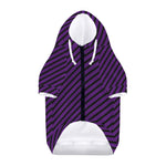 Purple And Black Halloween Pattern Print Dog Zip Up Hoodie