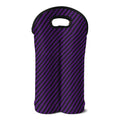 Purple And Black Halloween Pattern Print Double Neoprene Wine Tote