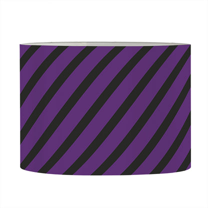Purple And Black Halloween Pattern Print Drum Lamp Shade