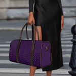 Purple And Black Halloween Pattern Print Duffle Bag