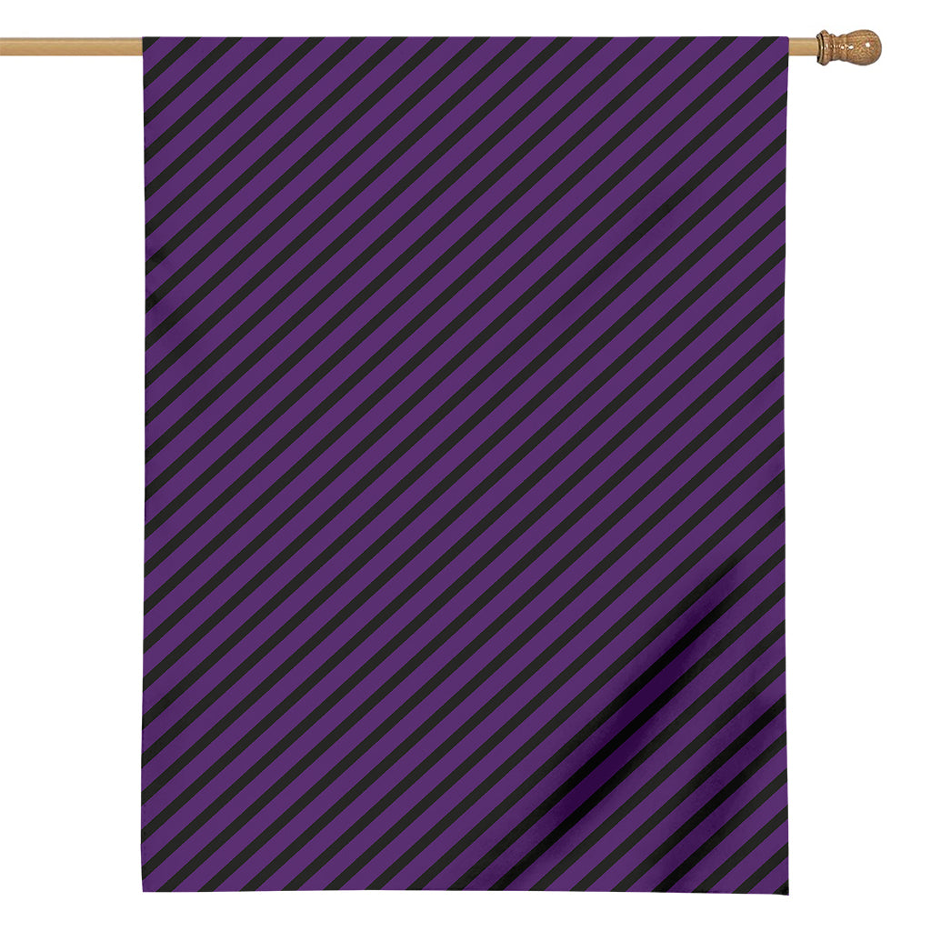 Purple And Black Halloween Pattern Print House Flag