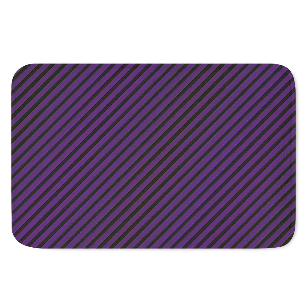 Purple And Black Halloween Pattern Print Indoor Door Mat