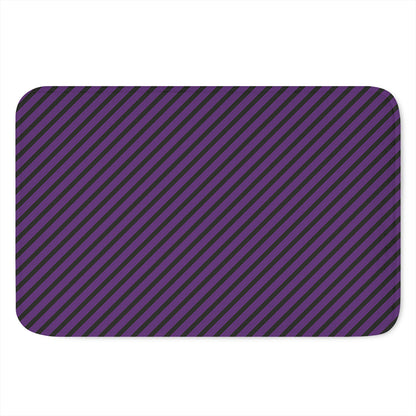 Purple And Black Halloween Pattern Print Indoor Door Mat