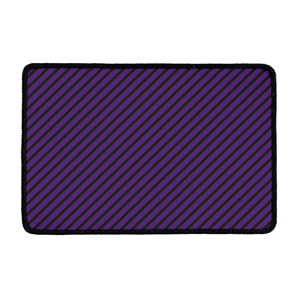 Purple And Black Halloween Pattern Print Kitchen Mat