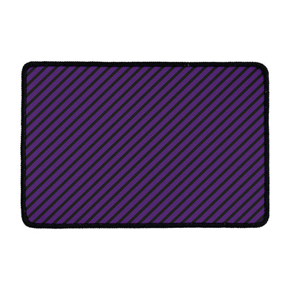 Purple And Black Halloween Pattern Print Kitchen Mat