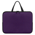 Purple And Black Halloween Pattern Print Laptop Sleeve With Handle