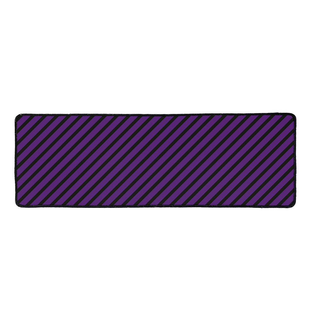 Purple And Black Halloween Pattern Print Long Kitchen Mat