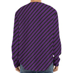 Purple And Black Halloween Pattern Print Long Sleeve Baseball Jersey