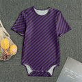 Purple And Black Halloween Pattern Print Men's Bodysuit
