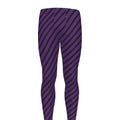 Purple And Black Halloween Pattern Print Men's Leggings