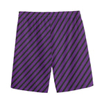 Purple And Black Halloween Pattern Print Men's Sports Shorts