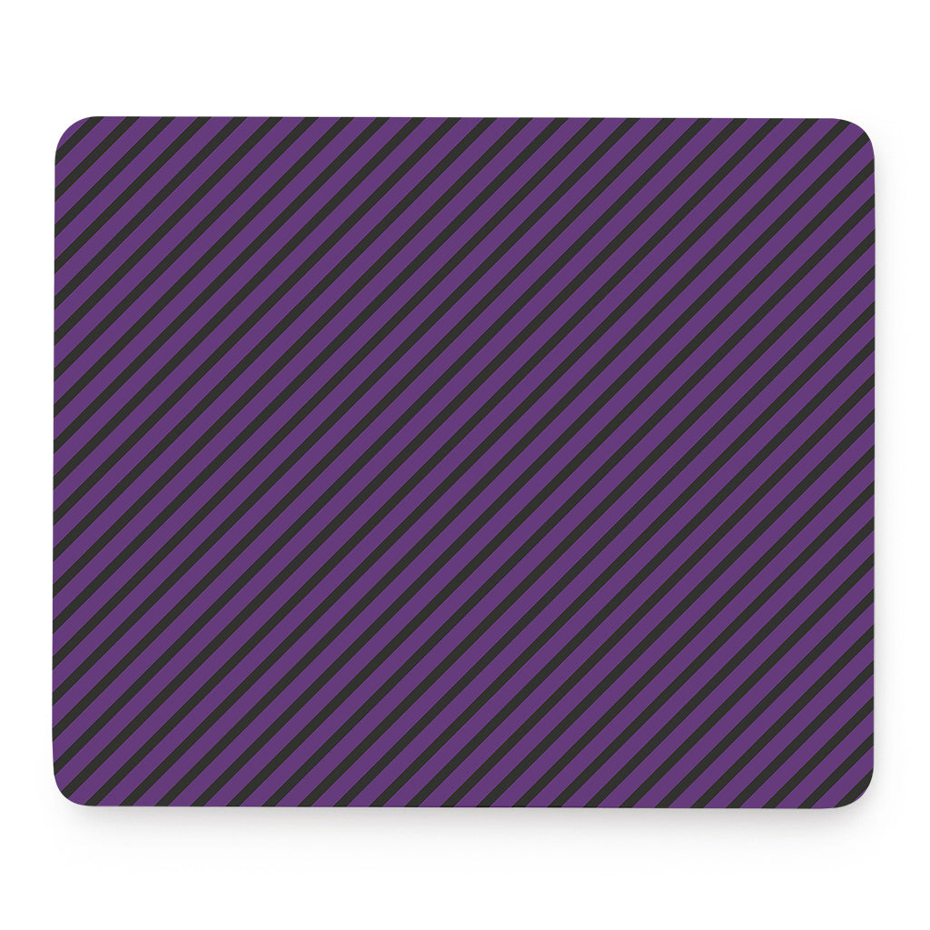 Purple And Black Halloween Pattern Print Mouse Pad