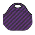 Purple And Black Halloween Pattern Print Neoprene Lunch Bag