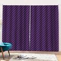 Purple And Black Halloween Pattern Print Pencil Pleat Curtains