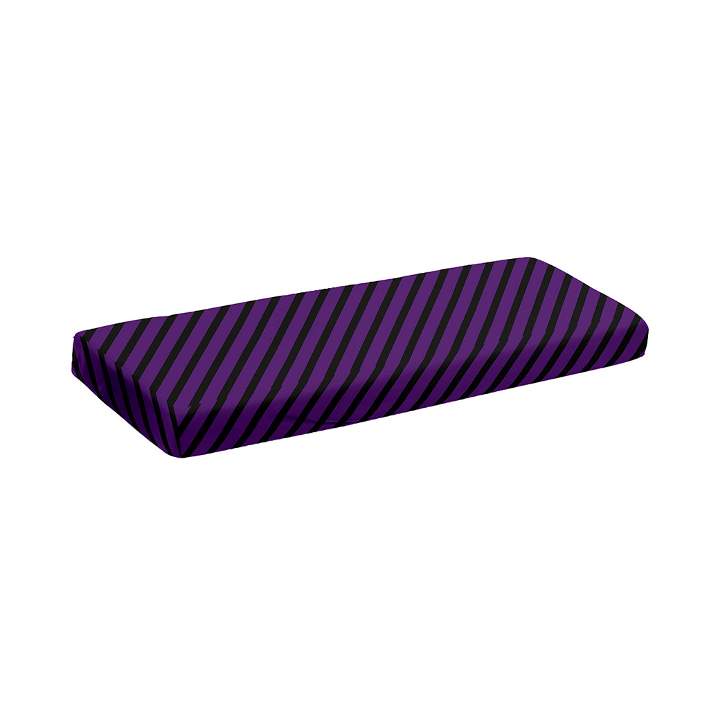 Purple And Black Halloween Pattern Print Piano Keyboard Cover