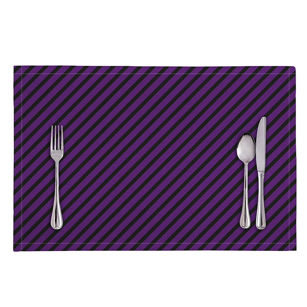 Purple And Black Halloween Pattern Print Placemat