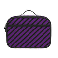 Purple And Black Halloween Pattern Print Portable Lunch Bag