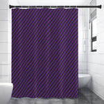 Purple And Black Halloween Pattern Print Premium Shower Curtain