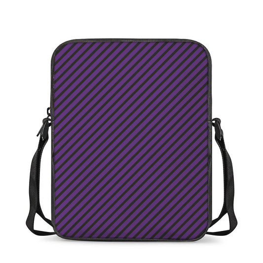 Purple And Black Halloween Pattern Print Rectangular Crossbody Bag